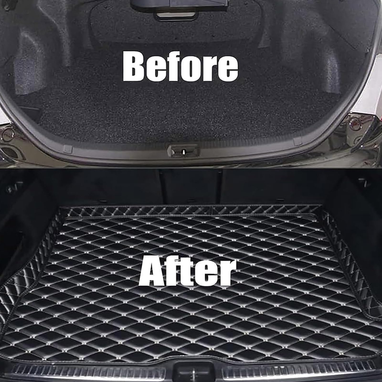 1 Pezzo Vasca Baule Adatto per Coche Cerradura de Puerta para Nissan Townstar 2022-2024 | Tappeto Baule Protezione Auto Impermeabile Ecopelle Design Trapuntato Elegante Chic