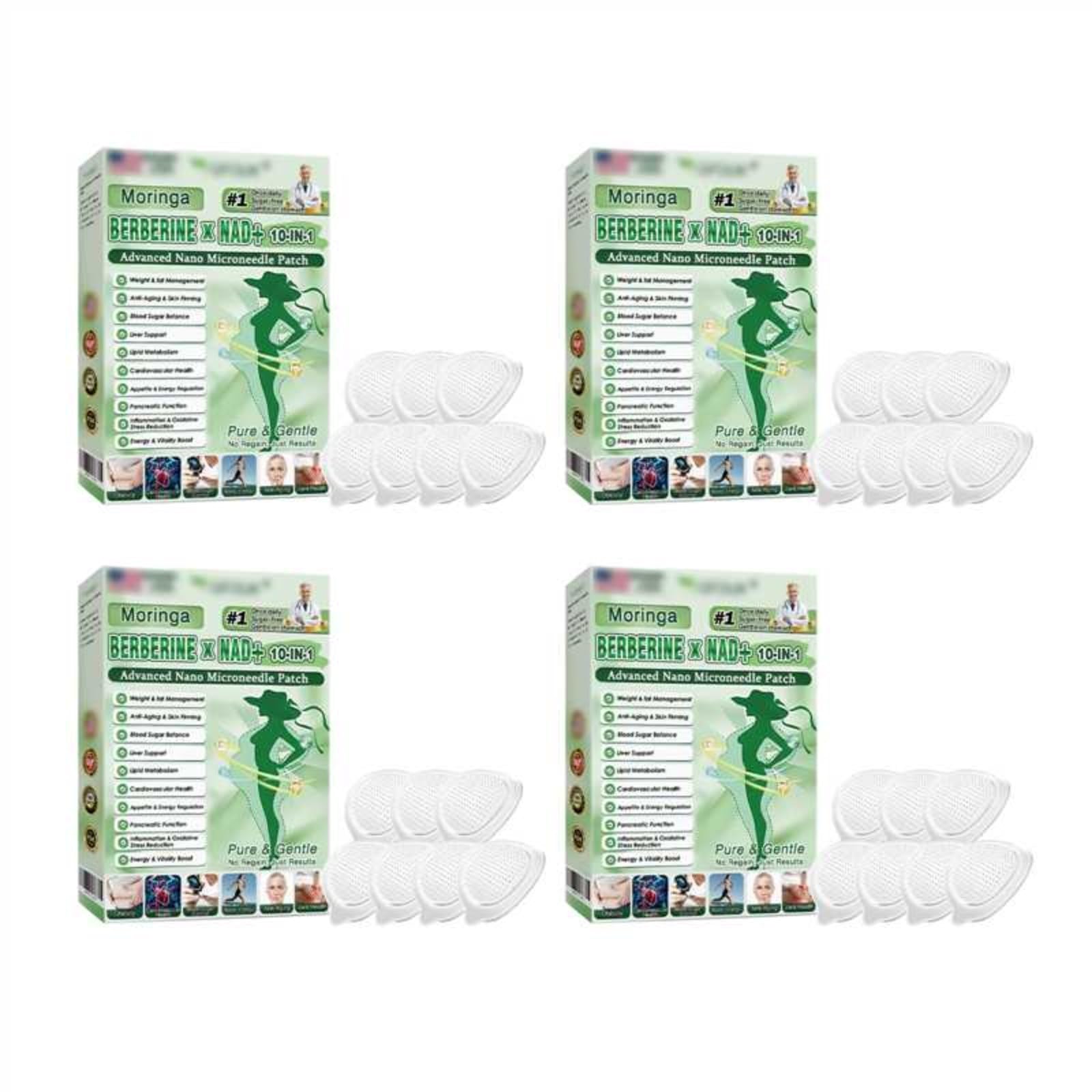 Moringa 10-IN-1 Patch, Moringa X Berberine Slimming, 10 in 1 Nano Microneedle, Natural Slimming for Weight Loss, Flat Stomach, Easy to Apply, for Men and Women, Natural Ingredients