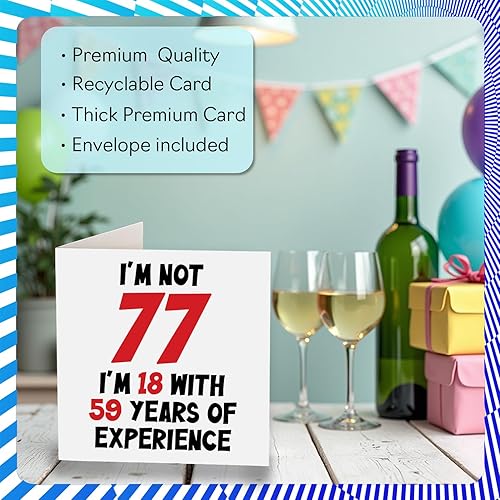 Vista 250 de Tarjeta de cumpleaños número 98 para mujeres y hombres – Not 98 I'm 18 With 80 Years Experience – Divertida tarjeta de cumpleaños noventa y ocho