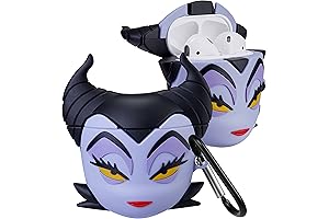 JoySolar for AirPods 1 & 2 Wireless Charging Case: Cute Ariel Cartoon 3D Silicone Case