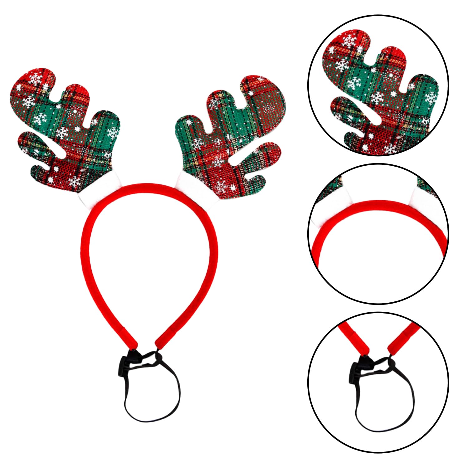 Miaija Pet Hair Hoops Funny Christmas Party Dog Fancy Dress Cosplay Christmas Pet Costume Hair Accessory for Puppy Cat Apparel (Snowflake) - Image 2