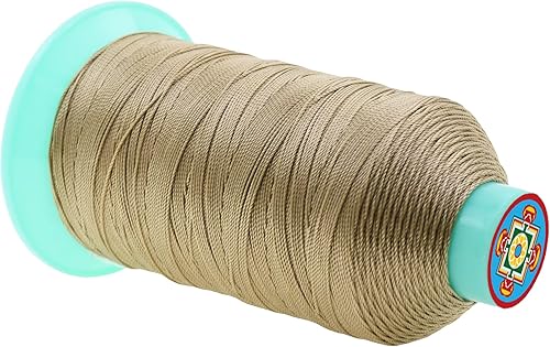 Miniatura 569 de Mandala Crafts Hilos de coser resistentes de nailon consolidado, hilo para tejer jeans de cuero, hilos de tapicería marina al aire libre, Beige