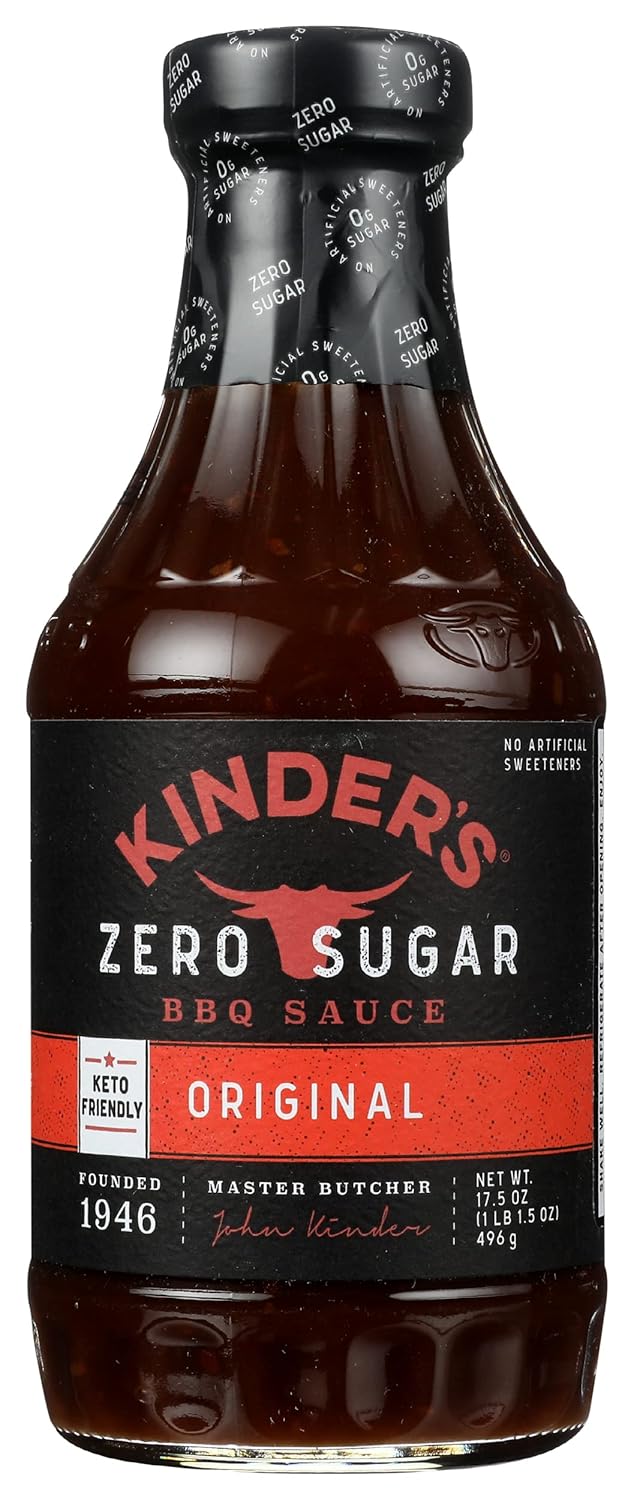 Kinder's Original BBQ Sauce, No Added Sugar, 17.5 Ounces (Pack Of 6)