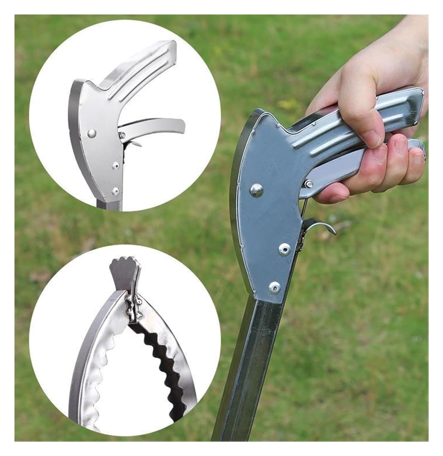 Pinza Recoge Objetos, Pinzas Extensibles, Recogedor multifuncional de acero inoxidable, herramienta de agarre for interiores y exteriores, fácil de usar.