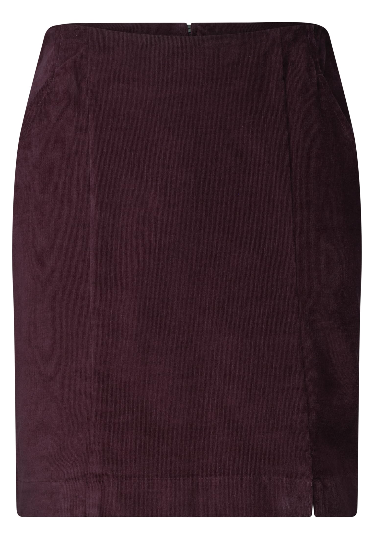 Damen Kniefreier Rock aus Cord mit Schlitzdetail