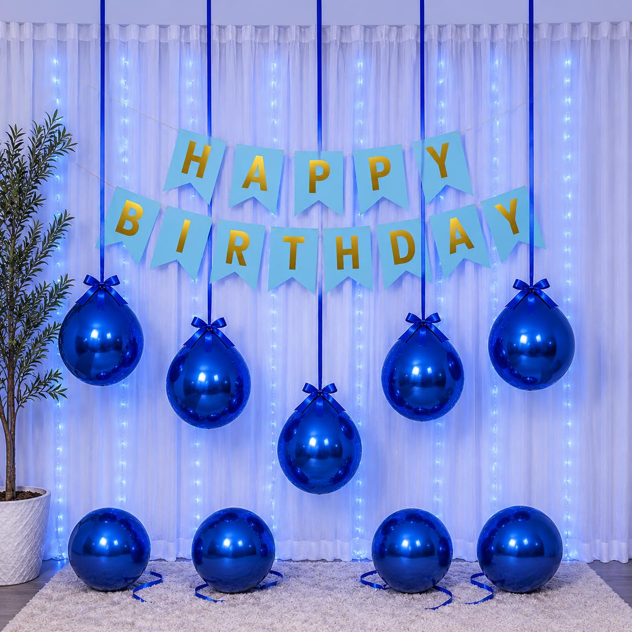 Red Bow Birthday Decoration Kit - 30 Pcs -18