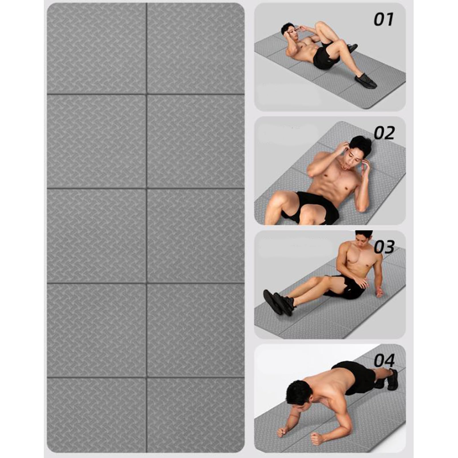 Tappetino antiscivolo pieghevole da palestra tappetini da allenamento fitness pilates tappetino da allenamento per donne sport fitness pad