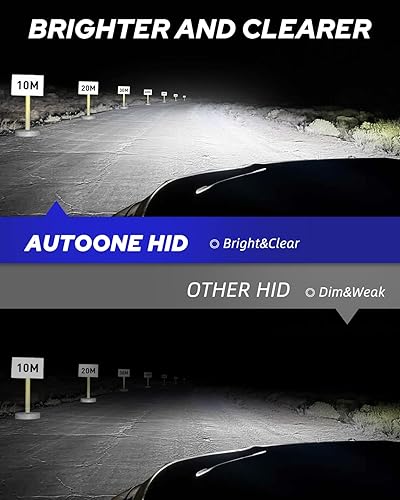 Vista 2 de AUTOONE Bombillas para faros delanteros HID D2S D2R 2024 mejoradas, 300% más brillante, 6000K blanco frío 66040 66240 85122 bombillas de xenón