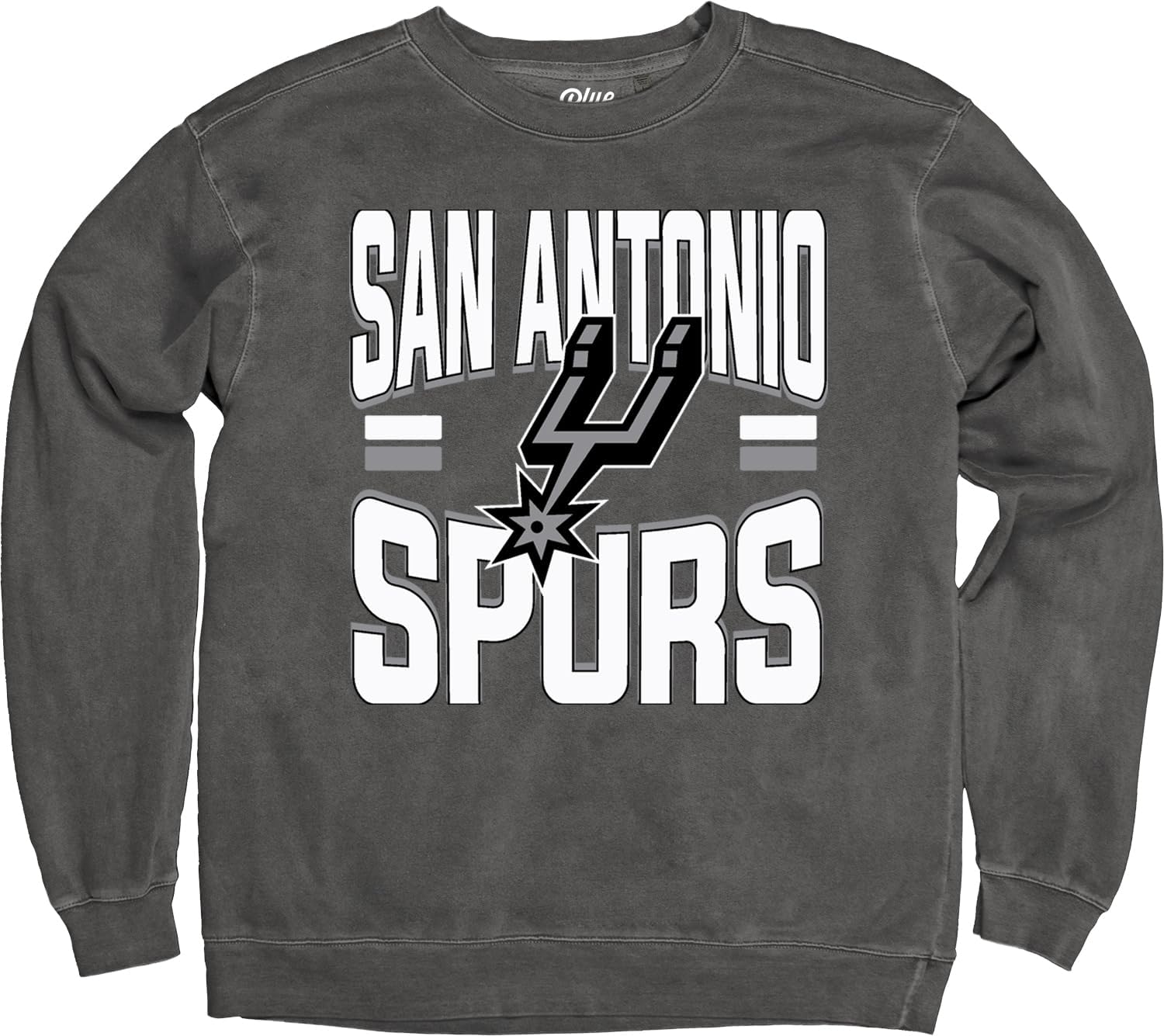 blue 84 nba unisex-adult nba officially licensed crewneck sweatshirt ringspun bold black san antonio spurs x-large black