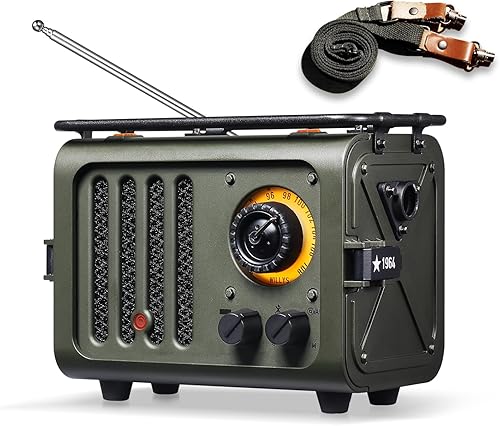 Miniatura 8 de Muzen Altavoz Bluetooth de radio, radio de metal pequeña Wild Radiooo, altavoces inalámbricos portátiles, radio FM recargable, carcasa exterior