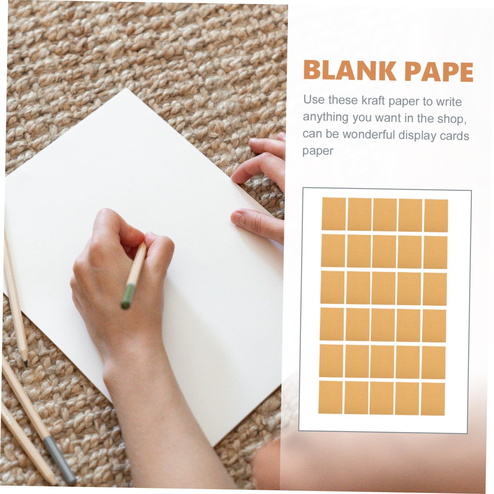 Papier Autocollant pour Étiquettes A4 en Papier Kraft, 100 Feuilles