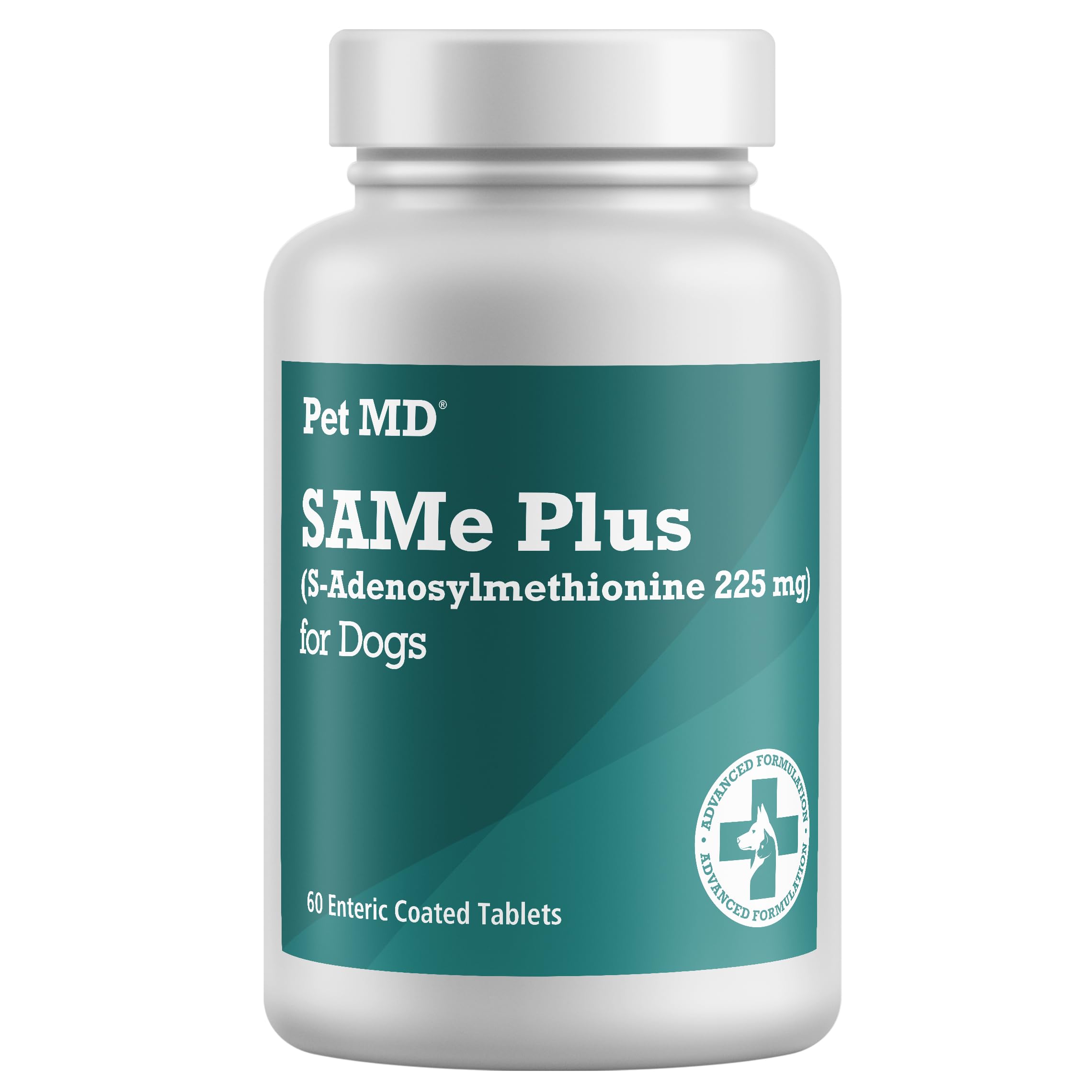 Pet MD Same Plus S-Adenosyl for Dogs 225 MG Hepatic Liver Supplement and Cognitive Support - 60 Count