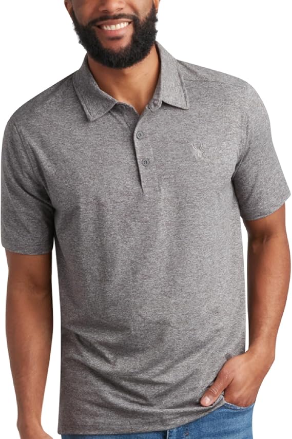 Spyder Mens Polo Shirt - Breathable Short Sleeve Collared Shirt Men