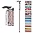 supregear Folding Cane, 5-Level Adjustable Height Walking Stick Lightweight Collapsible Portable Travel Cane with Wrist Strap and T Handle for Elderly Disabled Men Women, White Dense Blossoms