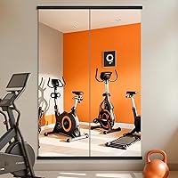 Vista 15 de Espejo de pie de longitud completa, espejo de piso grande de 15 x 56 pulgadas con marco de aluminio para puerta, dormitorio, baño, sala de estar