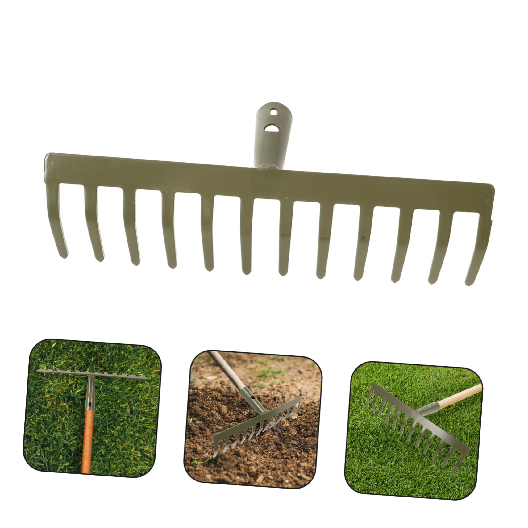jojofuny 2pièces Râteau De Jardin Dents pour Ramasser Débris Et Outil pour Entretien Plantes Et