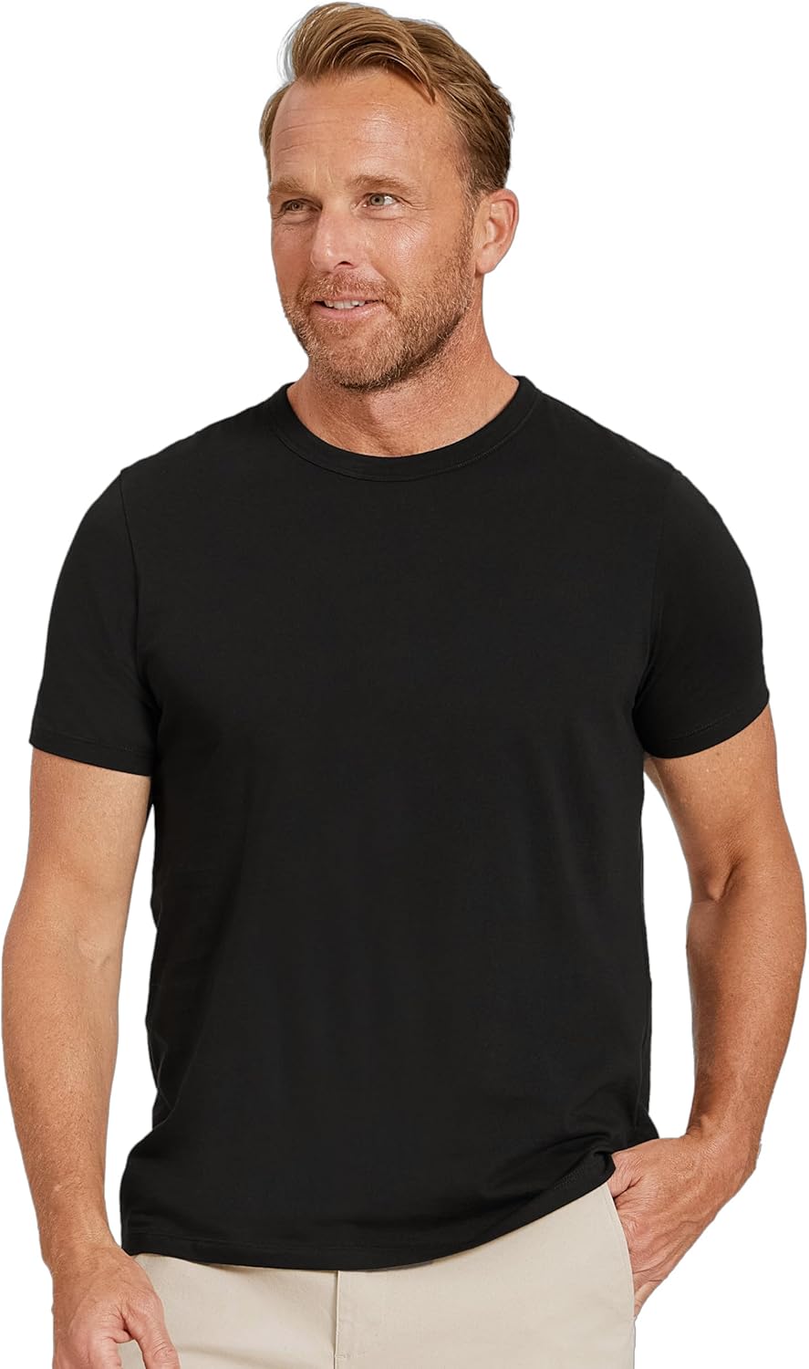 Mott & Bow Men’s Driggs Classic Crew Neck T-Shirt – 100% Combed Cotton, Everyday Fit, Durable & Pre-Shrunk