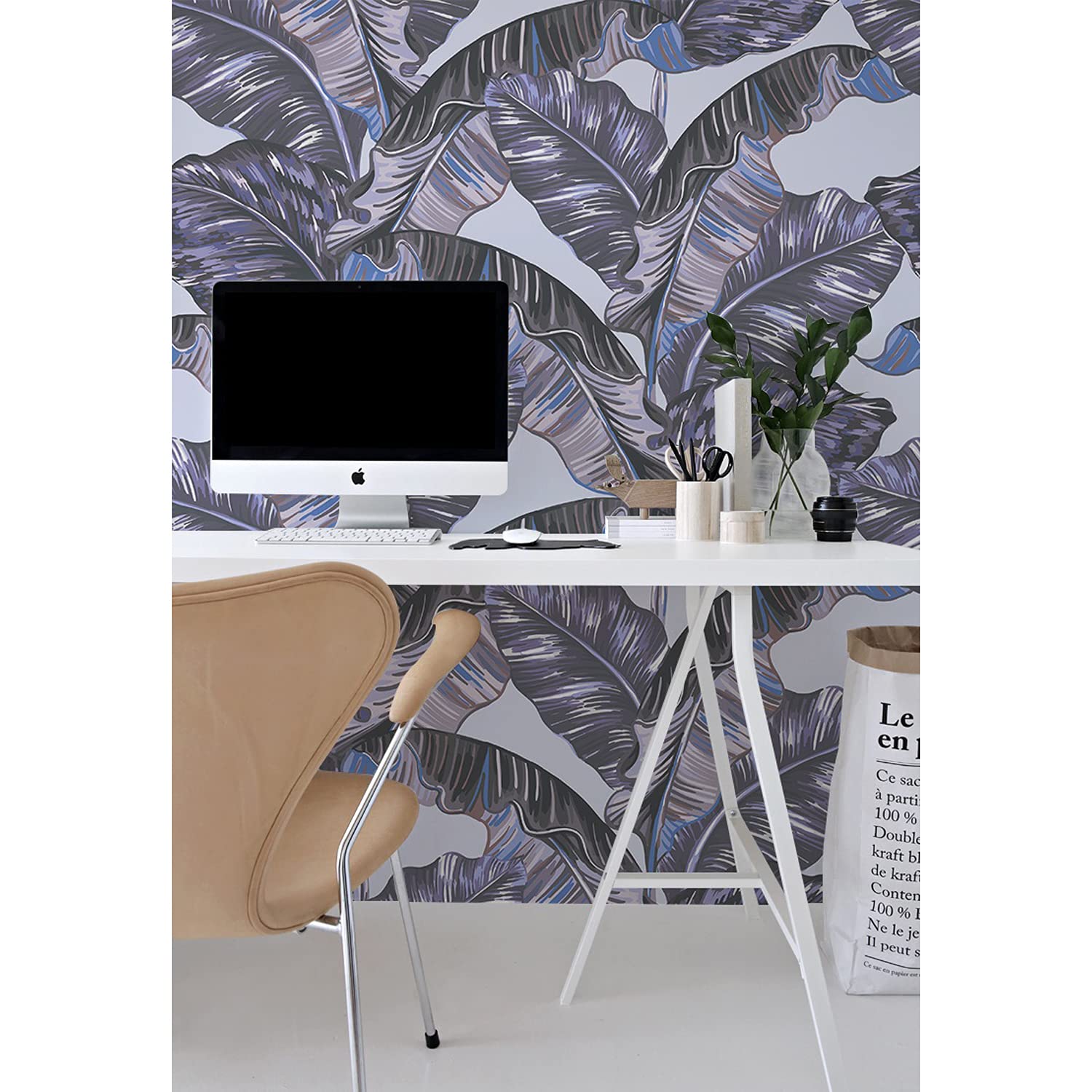 Papier peint haut de gamme feuilles de palmier tropicales Coloray au rendu latex 208x146