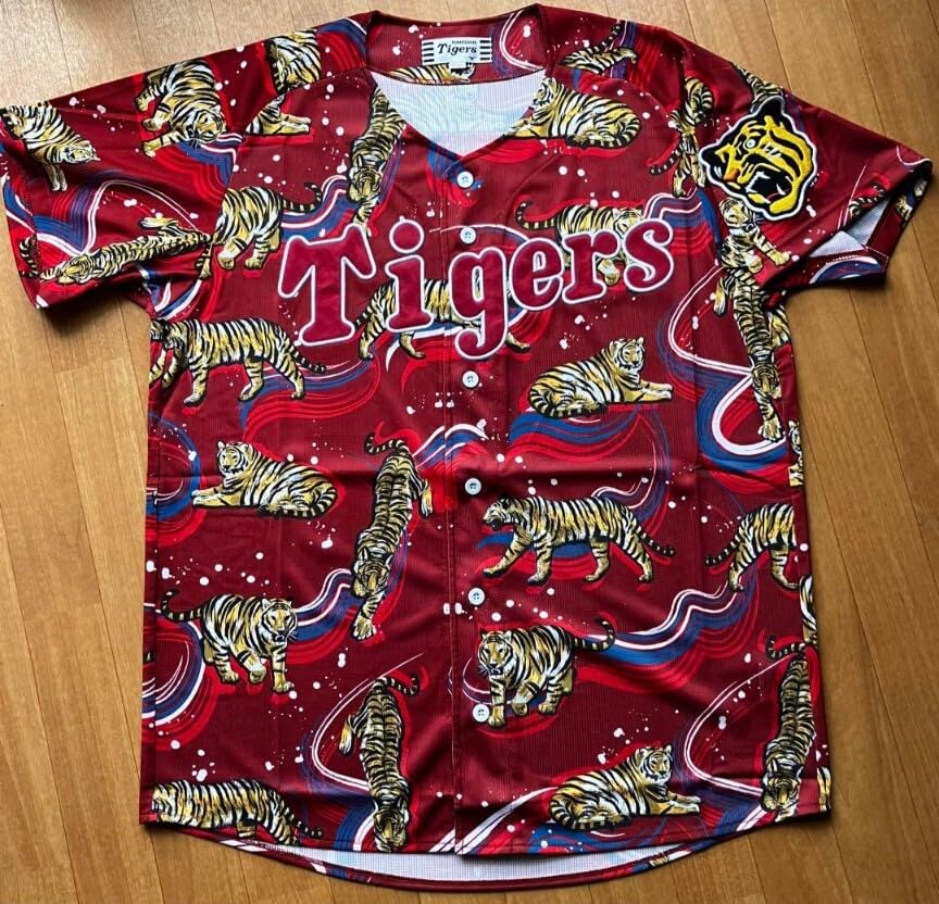 美品 阪神タイガース デザインユニフォーム 波と虎 レプリカ