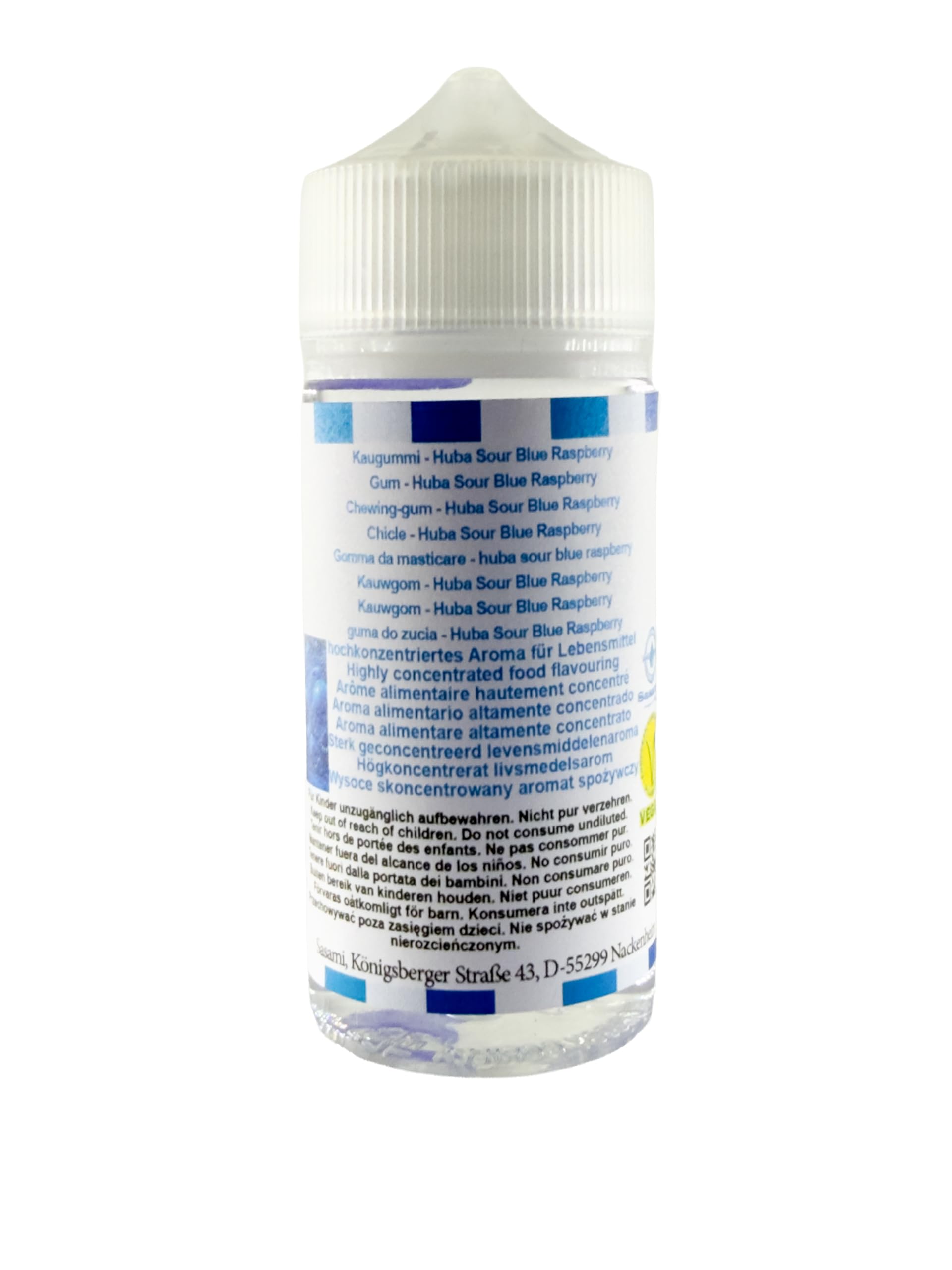 Chicle - Huba Sour Blue Raspberry aroma concentrado - Vegano - Sasami - 100ml