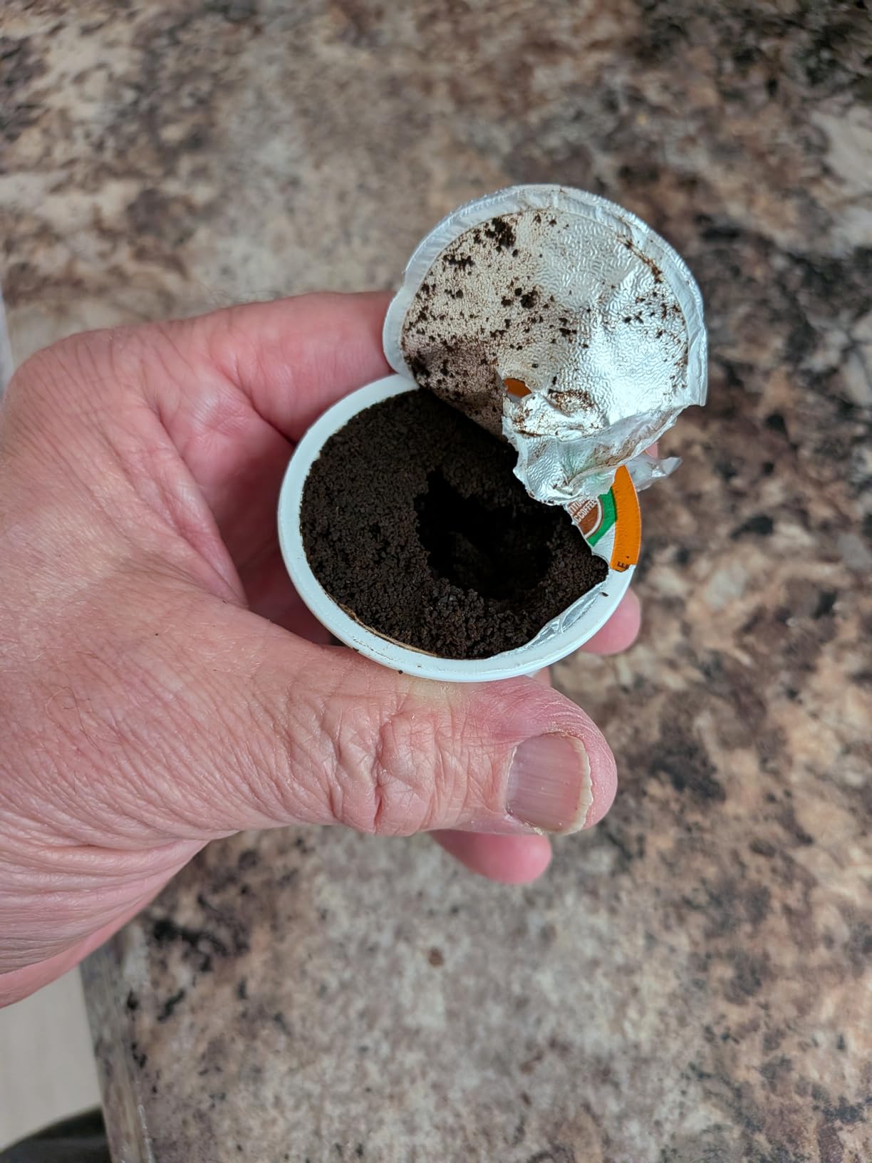 Peak Performance coffee pods in Keurig brewer