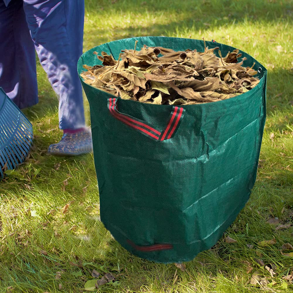 Lot De 2 Sacs à Déchets De Jardin GNHG 128L – Poignées Renforcées, Fond Résistant, Réutilisables (50x65cm)