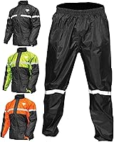 Vista 16 de Nelson Rigg Stormrider Rain Suit; 100% Waterproof, Pants and Jacket Included with Reflective Striping