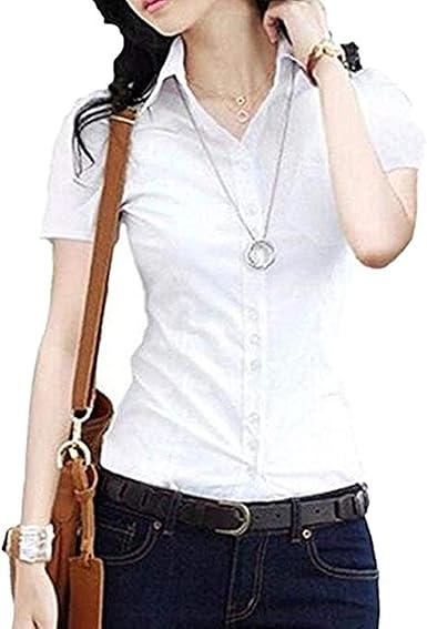 Amazon.com: Taiduosheng Blusa de manga corta plisada de algodón para mujer  : Ropa, Zapatos y Joyería