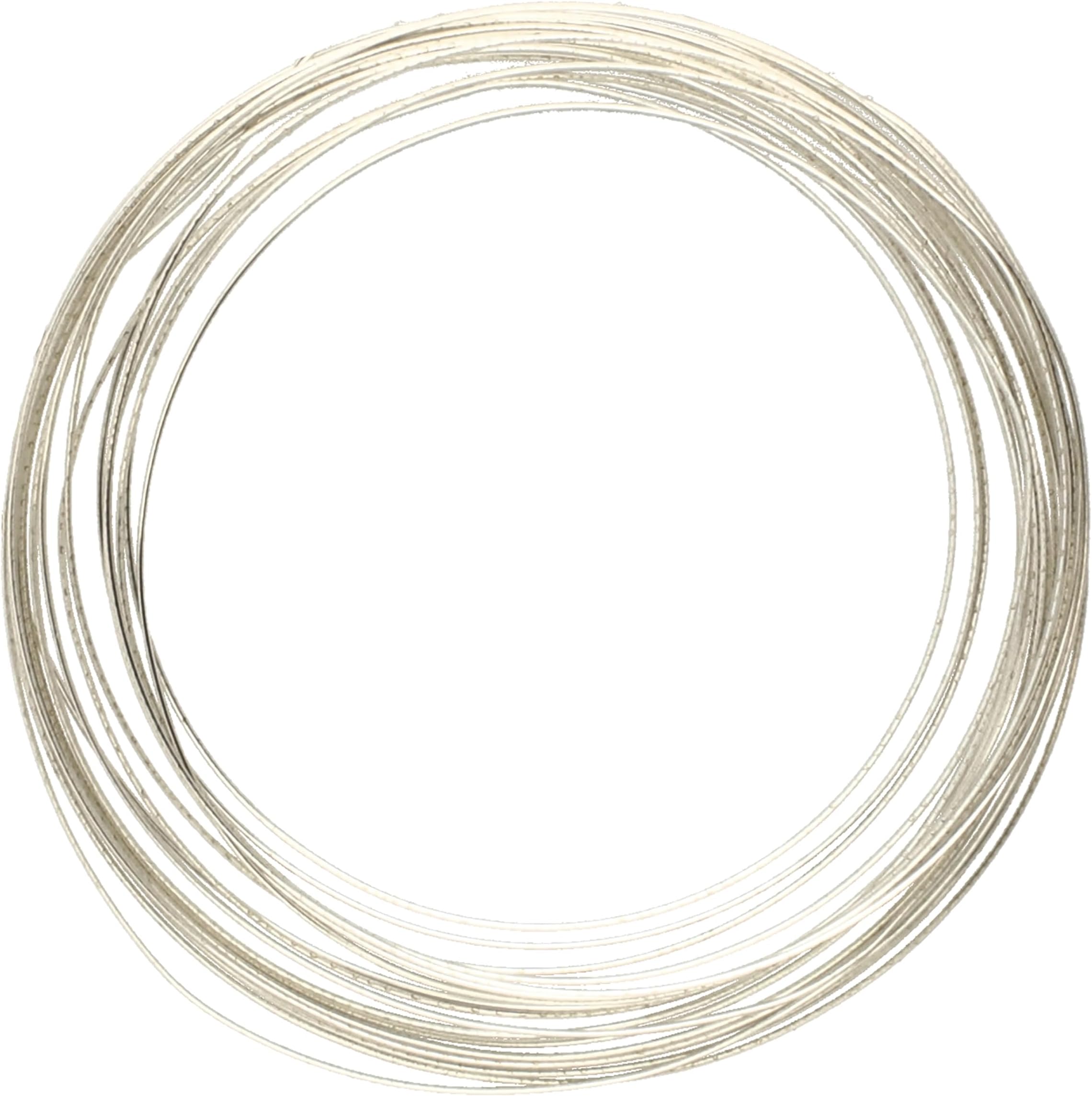 The Beadsmith Half-Round Craft Wire – Soft Temper Jewelry Wire, Silver Color, 21 Gauge, 4 Yards