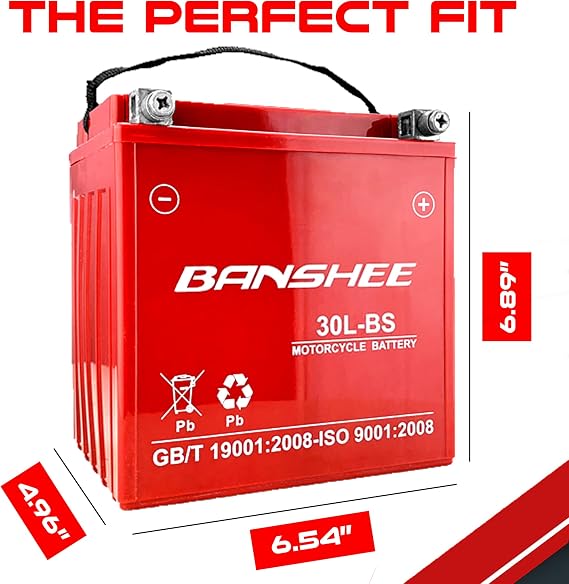 Banshee YTX30L-BS بطارية رياضية عالية الأداء 500CCA