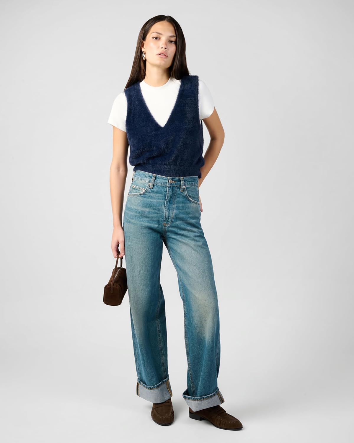 WEWOREWHAT Women's V-Neck Sweater Vest