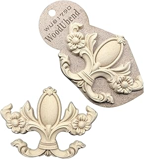 Woodubend WUB1790 Pack of Two Decorative Plaque 11.5x8cm Wood Appliques - Heat Bendable & Flexible Onlays - DIY Craft, Furniture & Home Decor - Easy to Apply & Paint - Versatile + Reusable