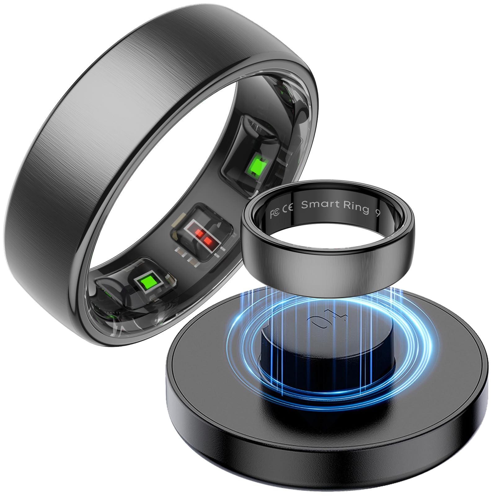 Anello intelligente per fitness, anello per uomo, donna, anello per sonno, frequenza cardiaca, stress, tracker di attività, IP68, impermeabile, controllo gestuale, contapassi, anello fitness Android