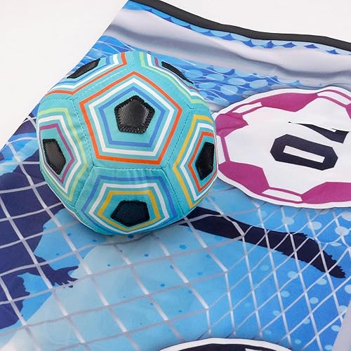 Miniatura 4 de Juego de objetivos de precisión de fútbol, juguete plegable de franela con 1 bola, juego de pelota de fútbol para interiores y exteriores,