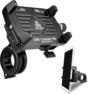 Autofy 1 Year Warranty Universal NEO Aluminium Bike Mobile Holder Phone Mount Cradle Waterproof Bike Mobile Charger for Al... Price In India
