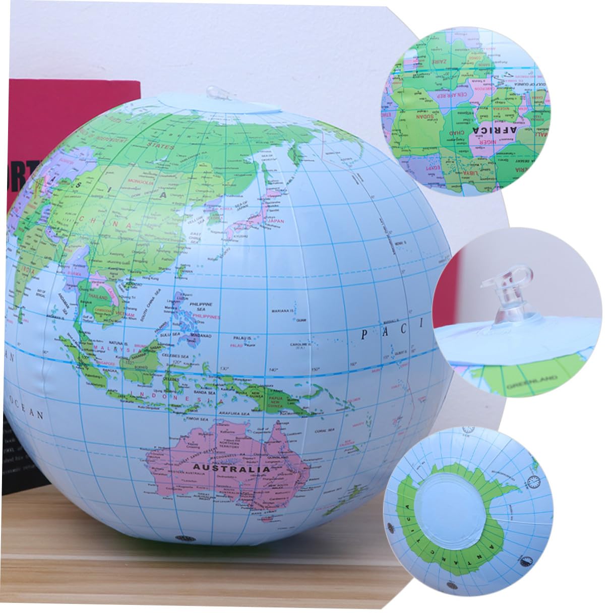BESPORTBLE Palloni Gonfiabili da Spiaggia a Forma di Globo 30 Cm, Giocattoli Educativi per Ragazzo Ragazza, Pvc Resistente Riutilizzabile, per Piscina, Spiaggia e Giochi All’aperto,