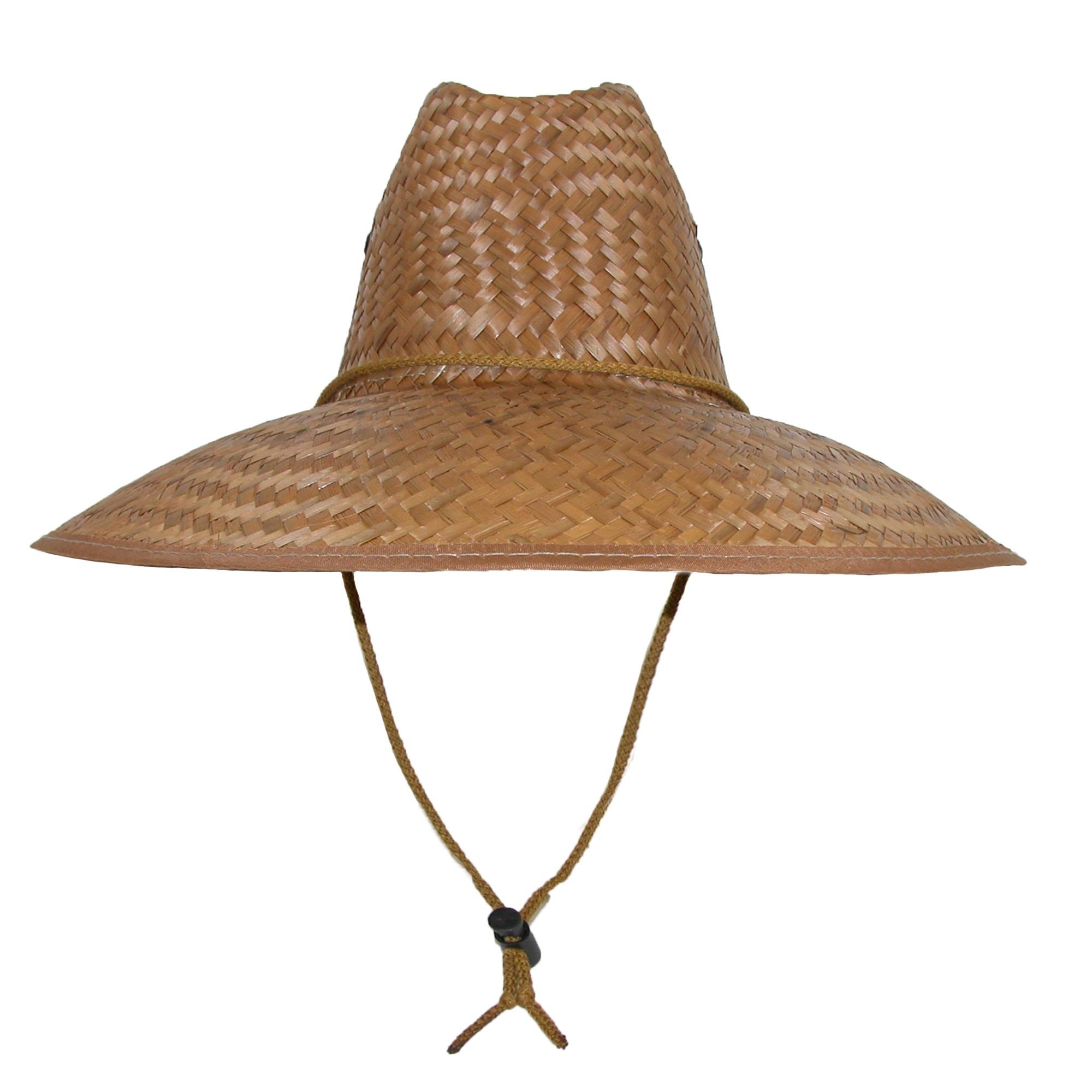 CTM? Unisex Palm Straw 5 Inch Brim Lifeguard Hat
