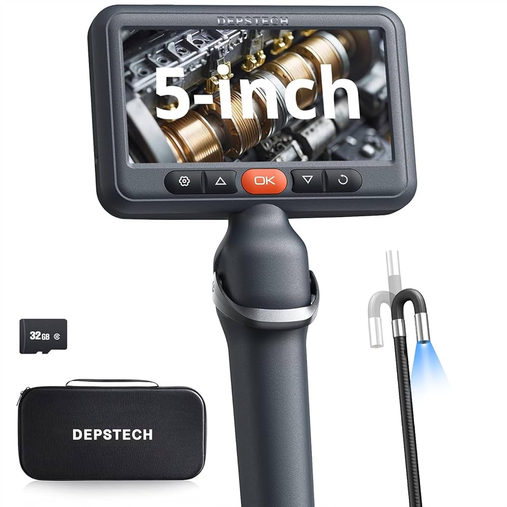 ☆トリプルレンズファイバースコープ - 5インチ大画面IPSモニター Amazon.co.jp: 【トリプルレンズ 】 DEPSTECH ファイバー