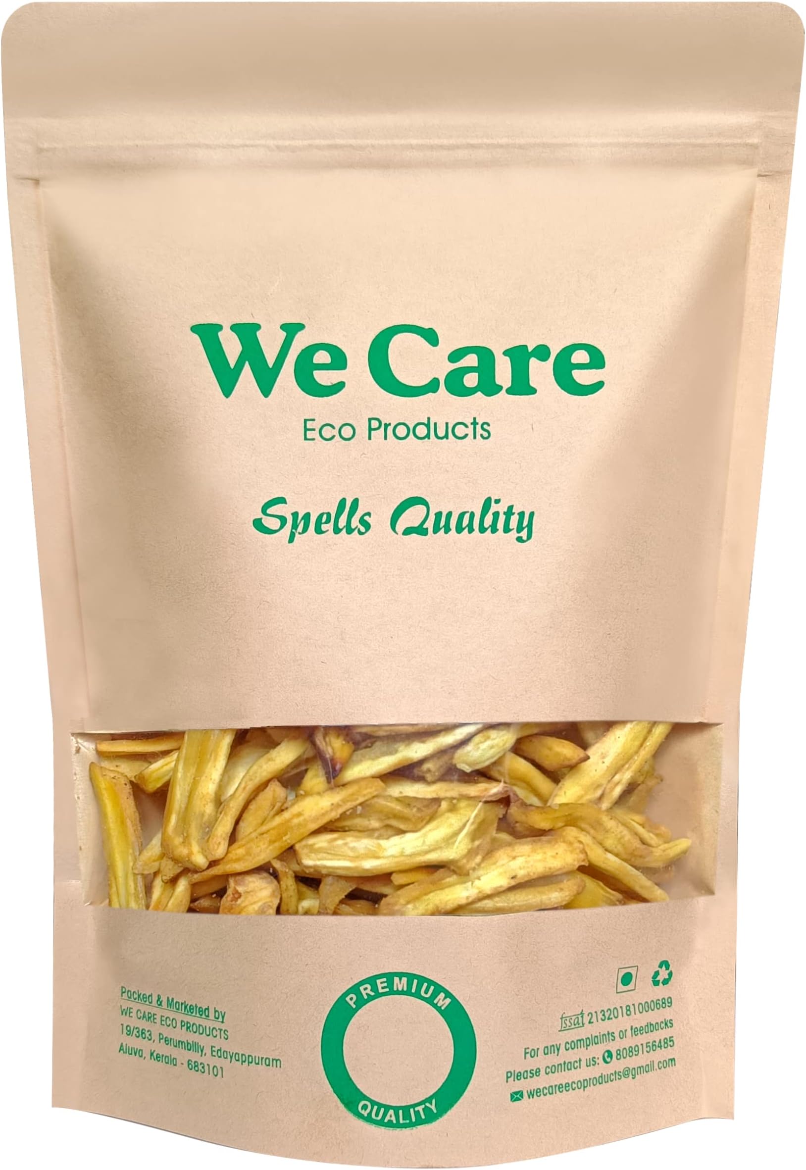 We Care Eco Products Kerala Fresh Jackfruit Chips Fried In Coconut Oil (1kg)