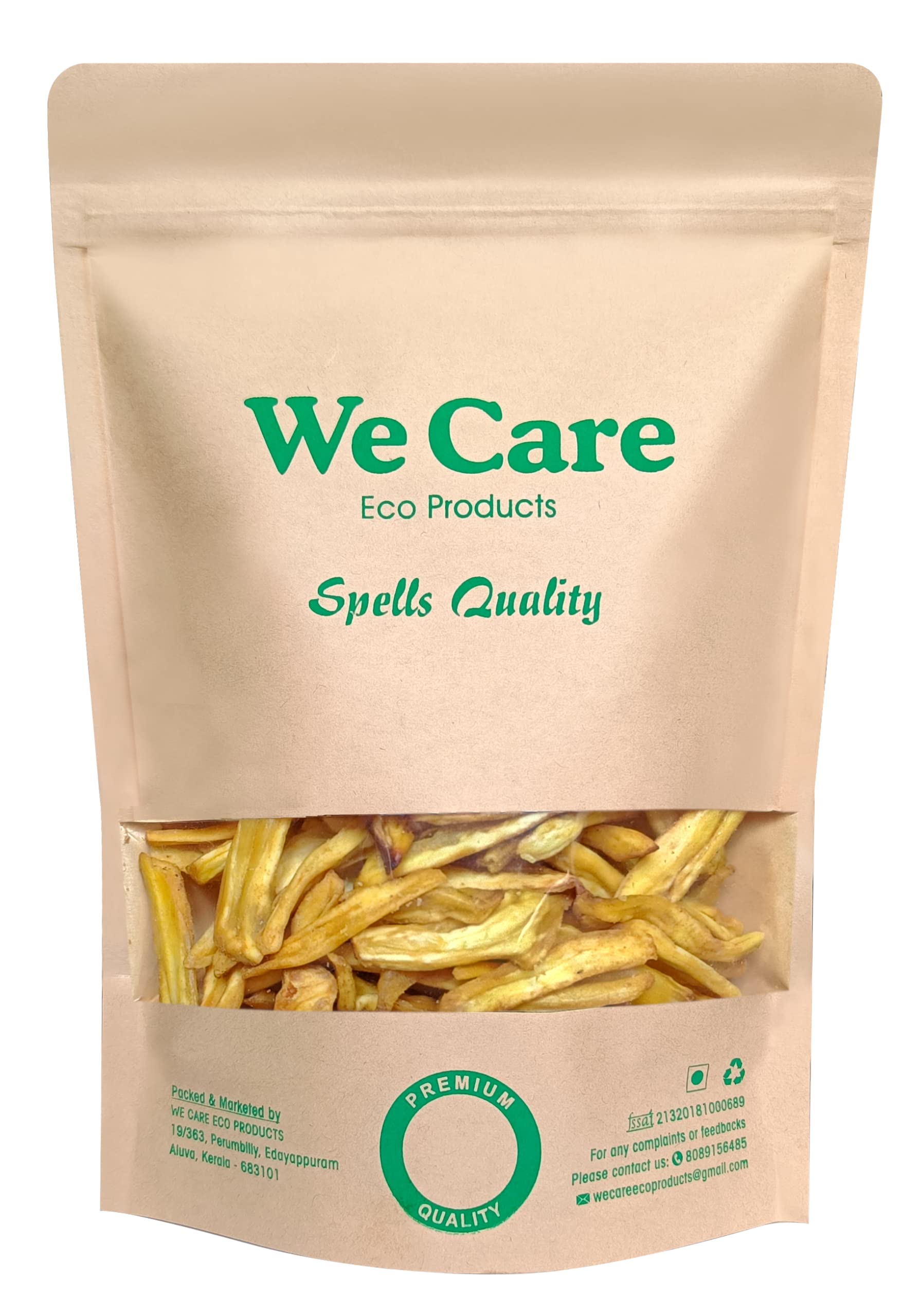 We Care Eco Products Kerala Fresh Jackfruit Chips Fried In Coconut Oil (460g)