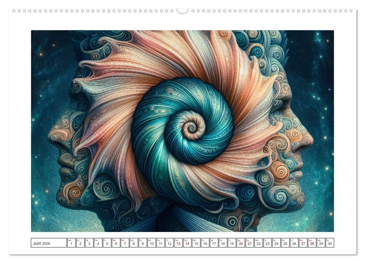 Tierkreisflüstern – Ein Jahr in kosmischen Farben (hochwertiger Premium Wandkalender 2026 DIN A2 quer), Kunstdruck in Hochglanz: Surrealer Sternzeichen-Kalender (CALVENDO Wissenschaft)