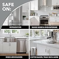 Vista 8 de Weiman Pulidor de cocina resistente y toallitas de acero inoxidable – Potente kit de limpieza de cocina – El embalaje puede variar