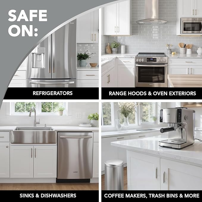 Weiman Kit de Limpieza y Pulido para Acero Inoxidable, 2 Toallitas y Paño miniatura 8