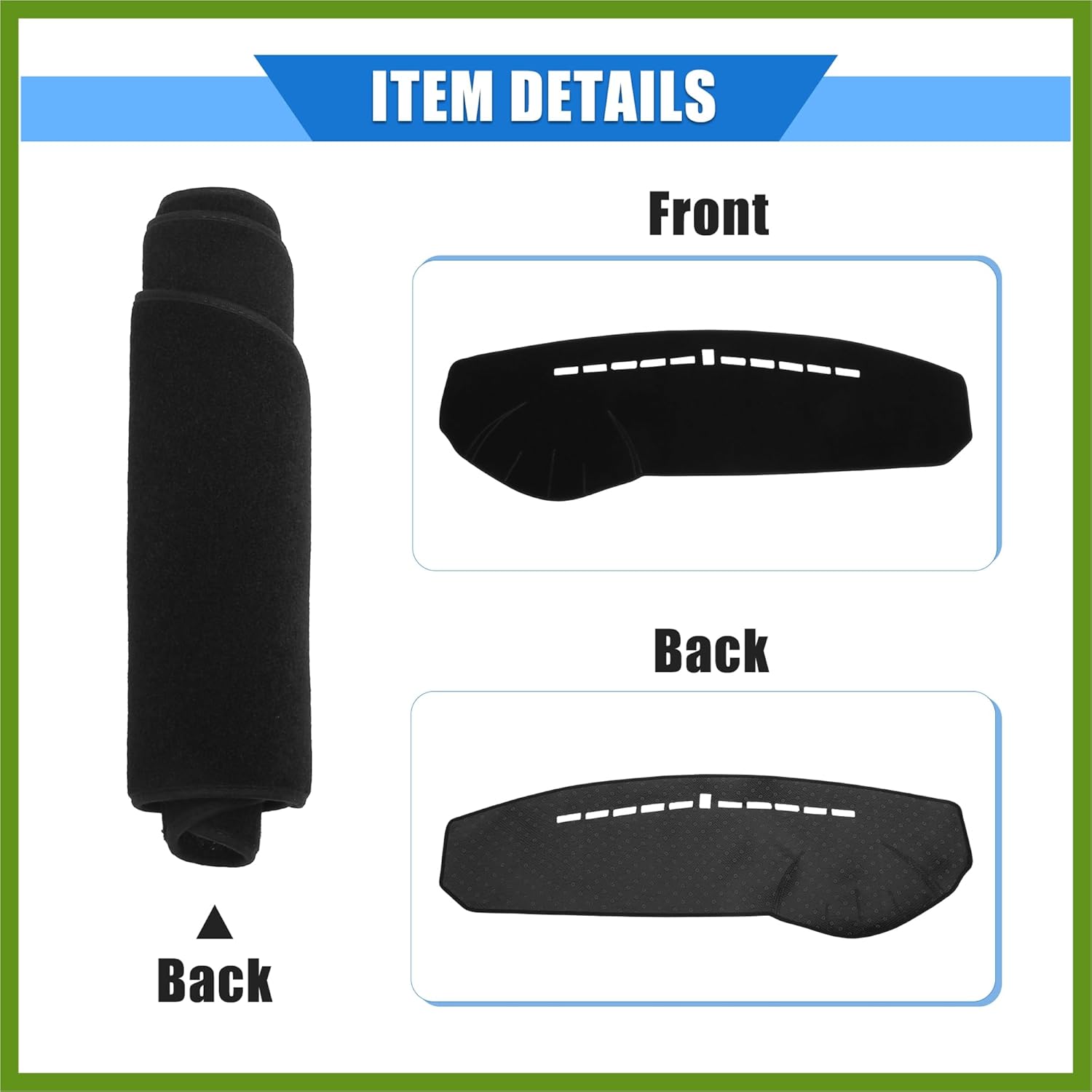 Car Dashboard Cover Compatible for Hyundai Sonata 2005-2009, Protective Polyester Black Center Console Interior Trim Dash Cover Mat Pad Vehicle Components