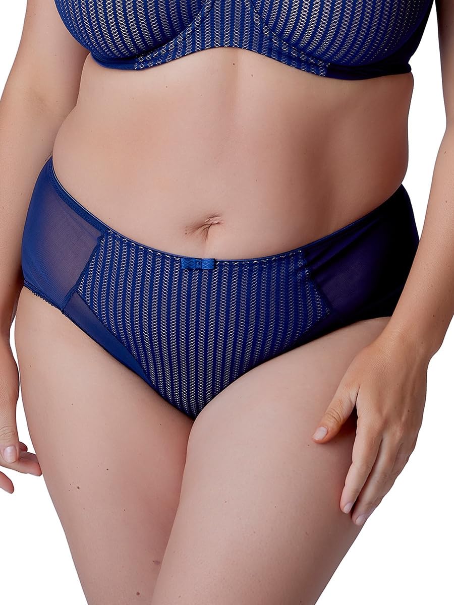 Berlei Womens Beauty Stripe Deep Brief Lingerie, Deep Blue, L UK