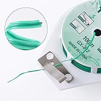 Vista 2 de 2 carretes de 328 pies (100 m) de bridas giratorias verdes con revestimiento para plantas de jardín con cortador para jardinería y organización