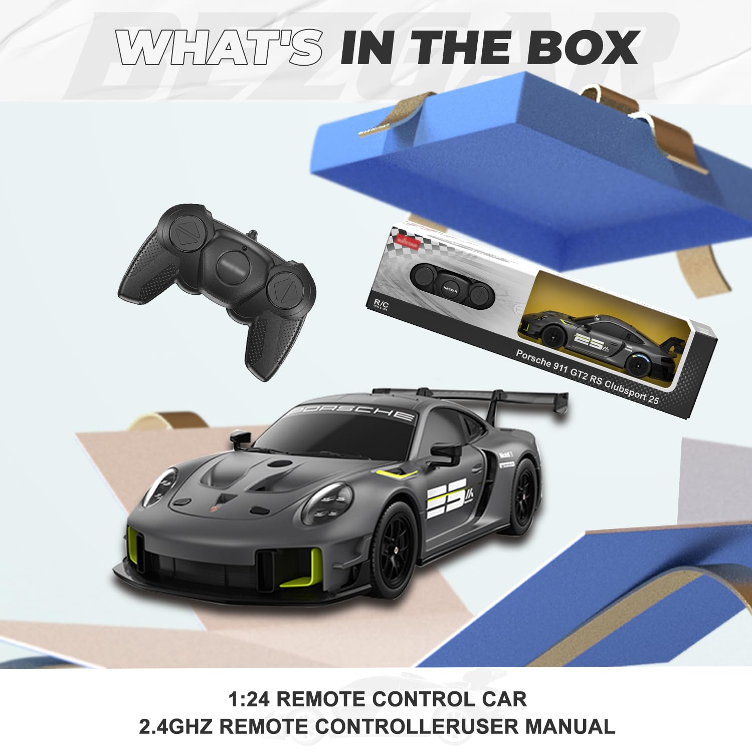Amazon.com: BEZGAR 1:24 Porsche Remote Control Car Licensed 911