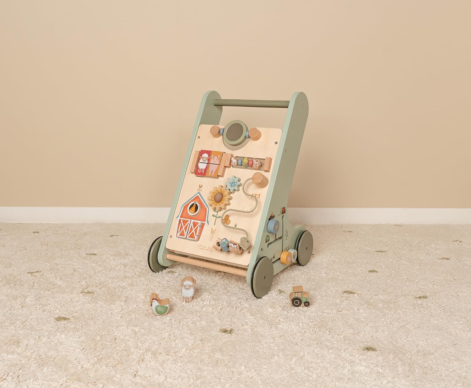 Little Dutch Little Farm 7132 - Carrello in legno FSC, colore: Verde