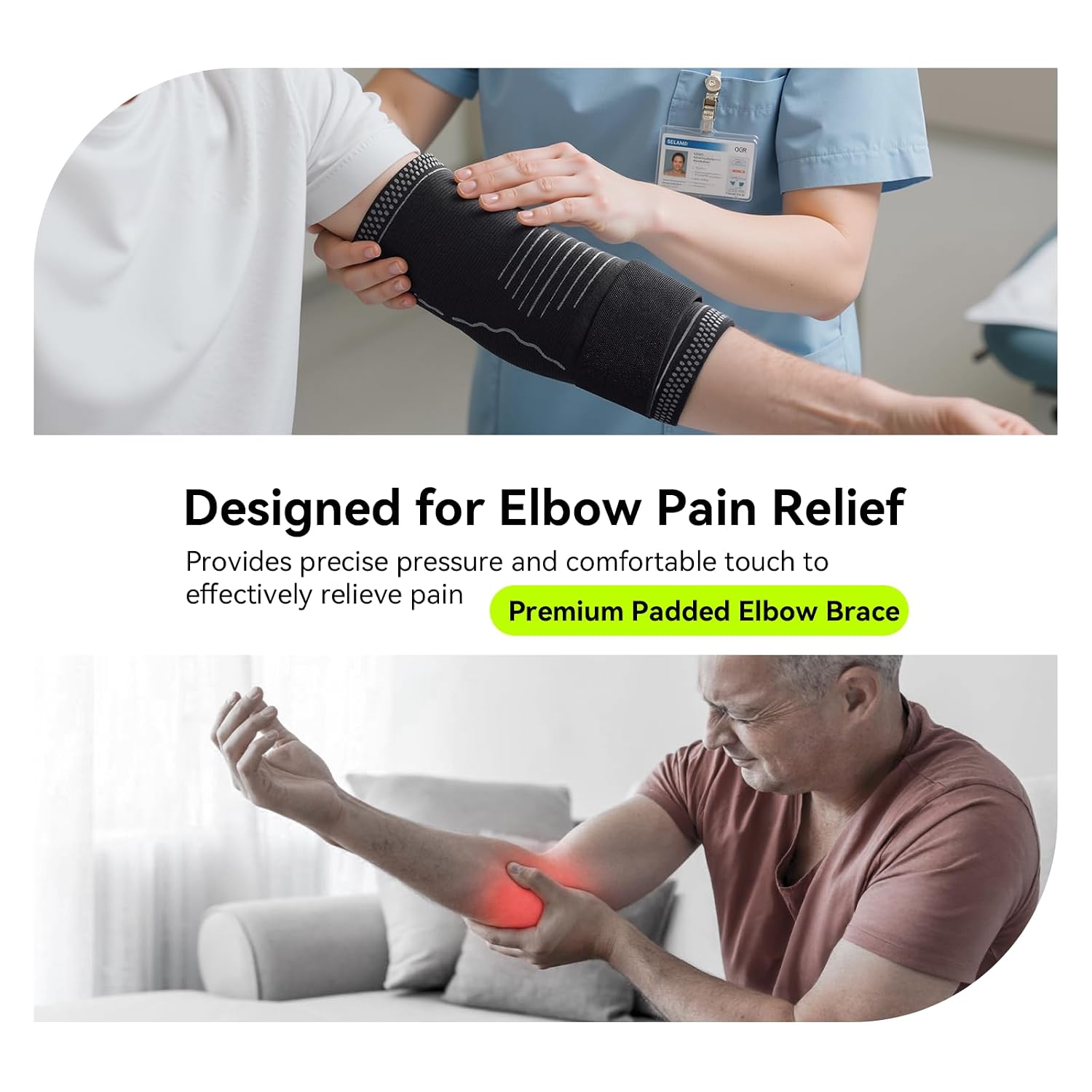 Elbow Compression Sleeve for Tendonitis , Bursitis Elbow Pad Brace – Elbow Brace with Side Springs & Foam Padding for Olecranon Joint Pain, Arthritis, Bursa Protection, Men & Women(Black, X-Large)