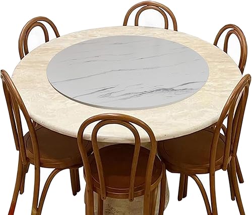 SAGIDAR Mesa giratoria de madera para comedor, tablero giratorio de 360, tocadiscos Lazy Susan, con base silenciosa, organizador de mesa, rotación